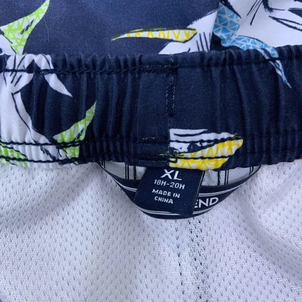 LANDS’ END shark swim trunks
